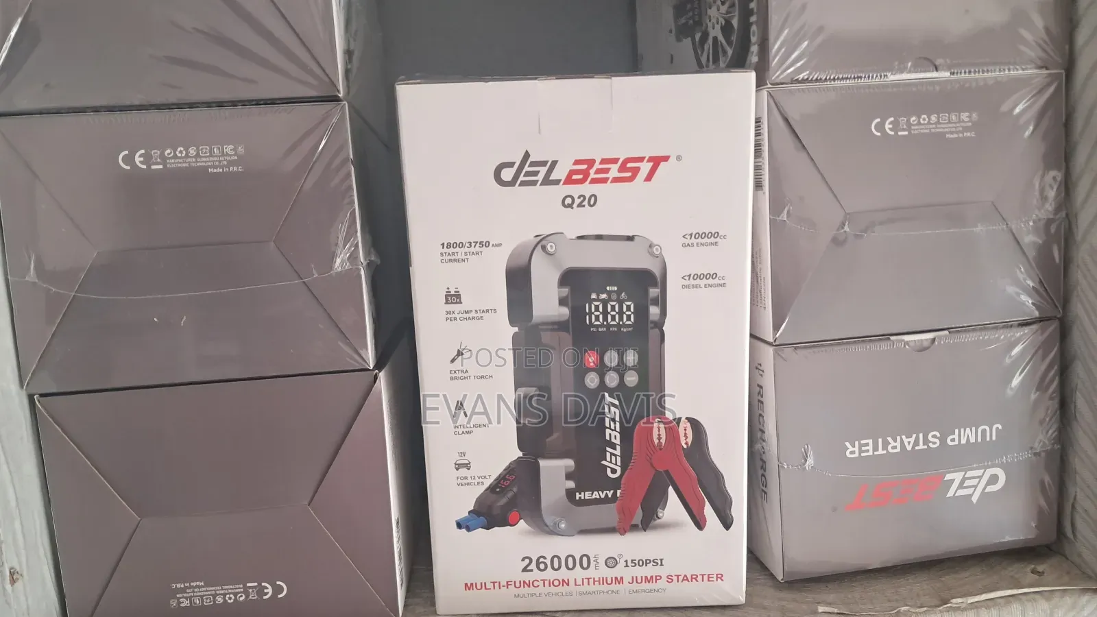 6 In 1 Heavy Duty Car / Truck Jump Starter With Tyre Inflater 26000mah