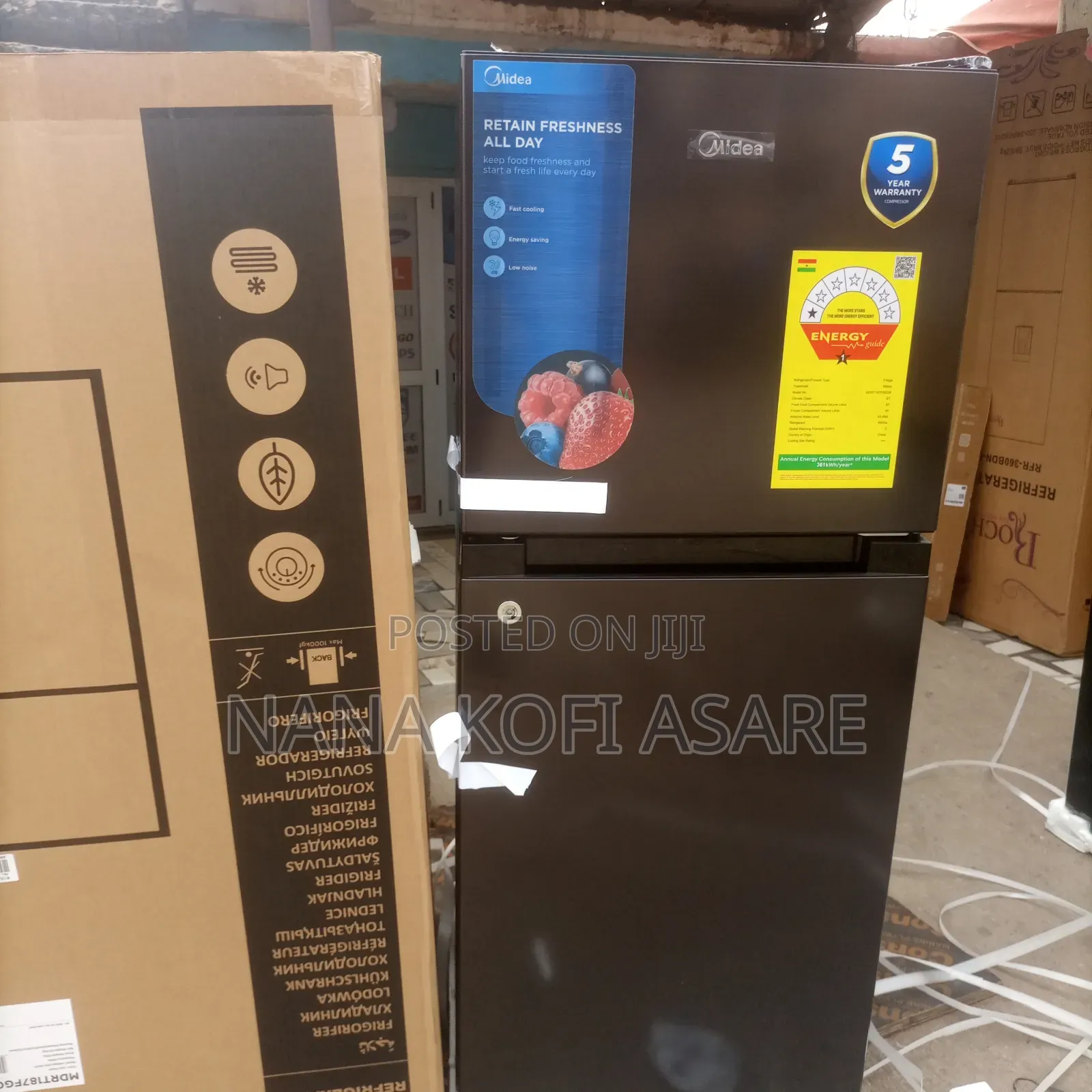 Midea 127litres Top Freezer Refrigerator