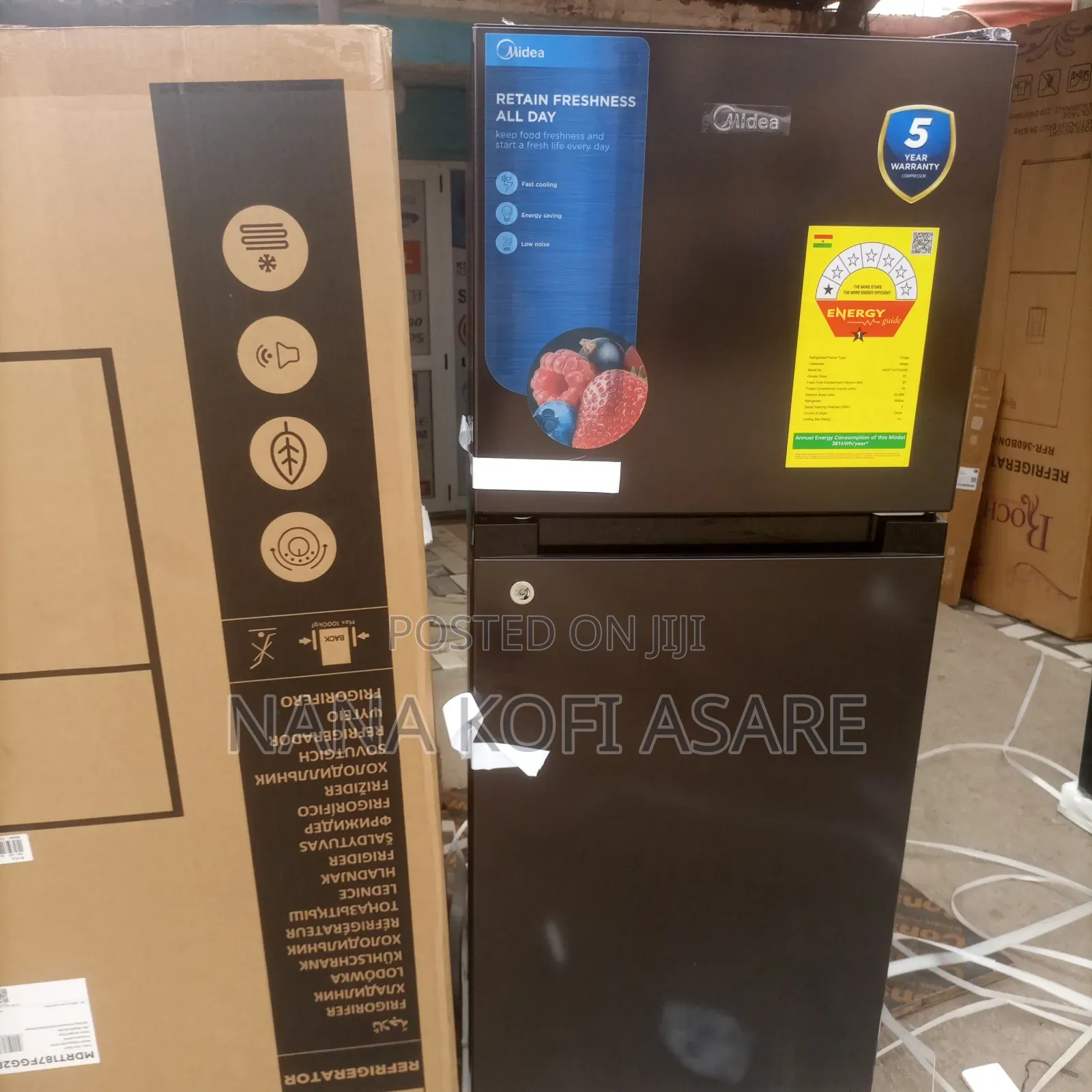 Midea 127litres Top Freezer Refrigerator