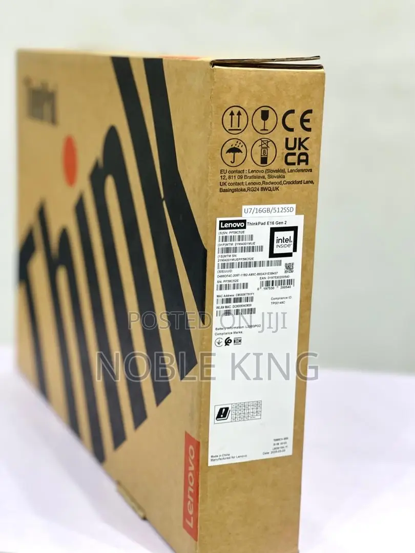 New Laptop Lenovo Thinkpad E16 G1 16GB Intel Core Ultra 7 SSD 1T