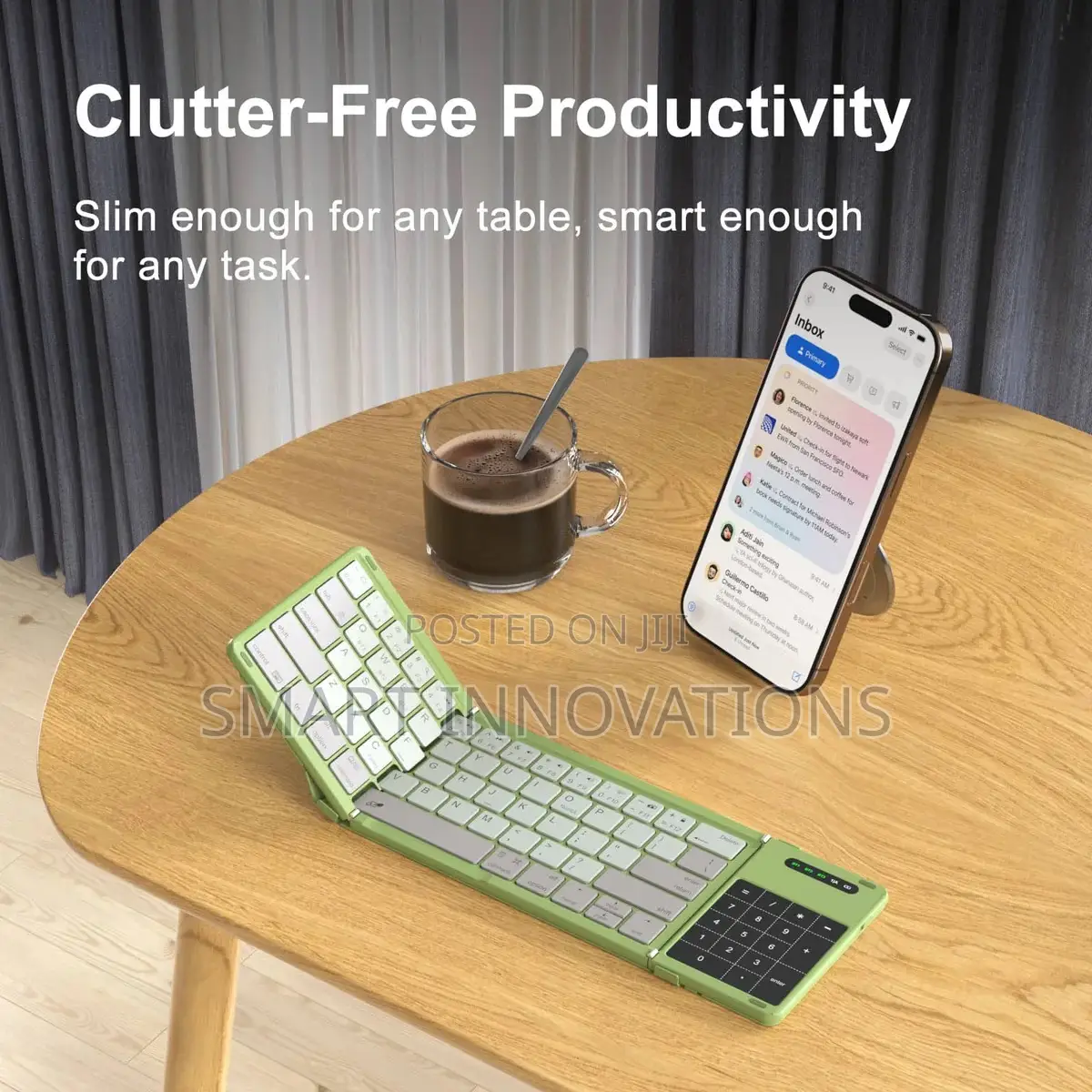 Cube Pocket Foldable Bluetooth Keyboard With Trackpad