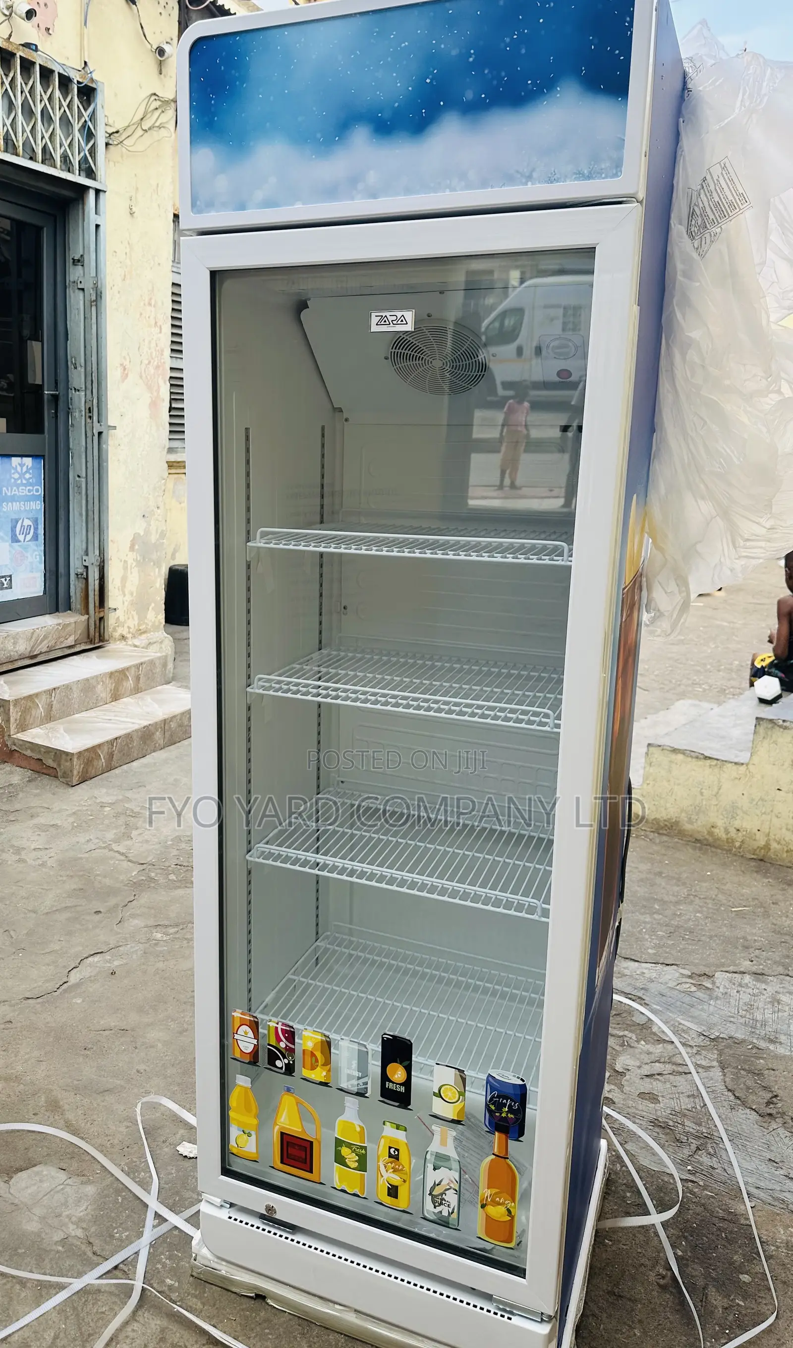 Full Glass Door Zara Single Door 300l Capacity Display Refrigerator