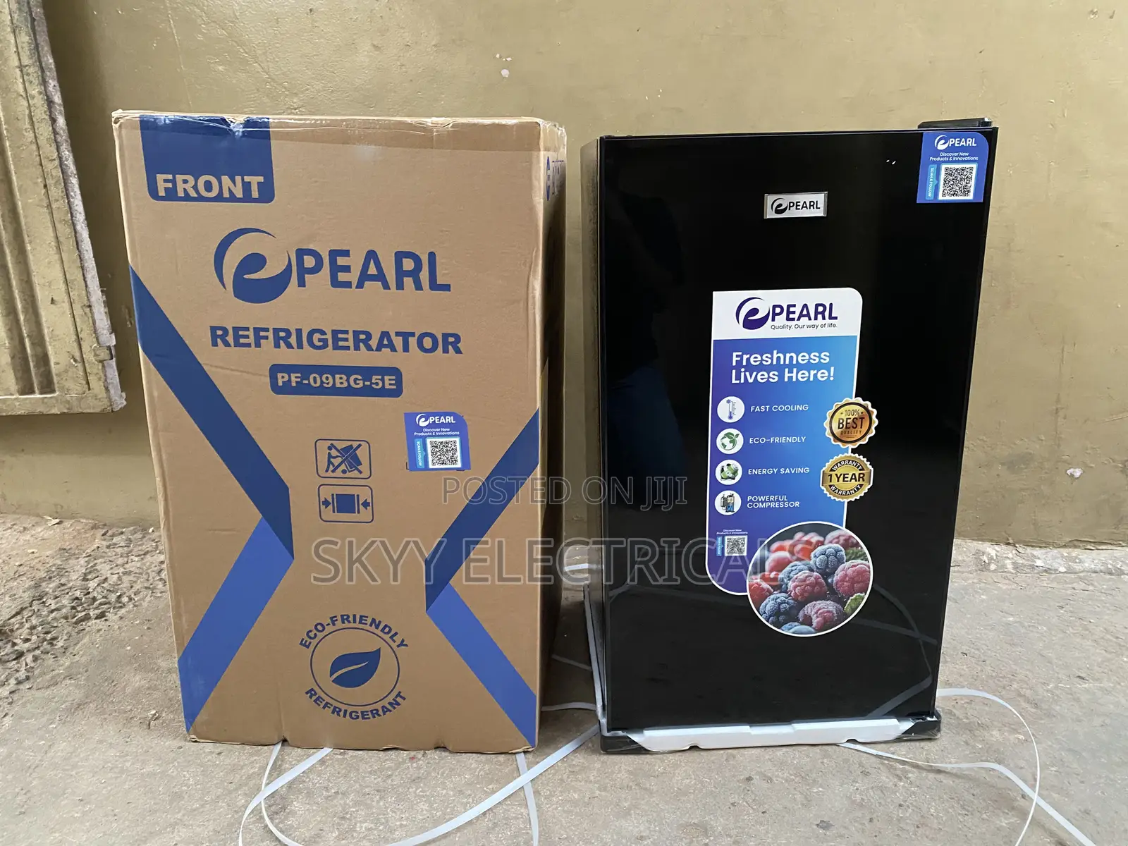 Pf-09bg-5e Pearl 91liters Black Mirror Table Top Fridge