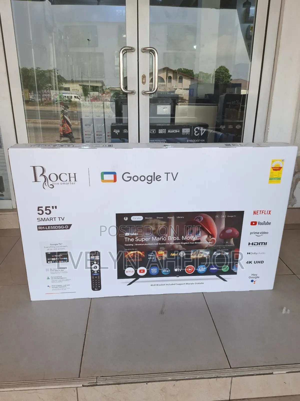Roch 55 Inches Smart Tv With Free Wall Mount and Quality Remote Contro