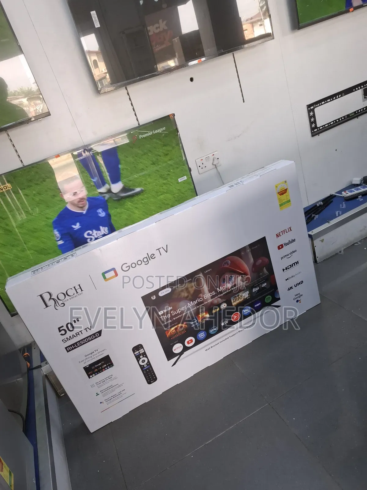 Affordable Roch 50 Inches Smart Google Tv Plus Free Wall Mount
