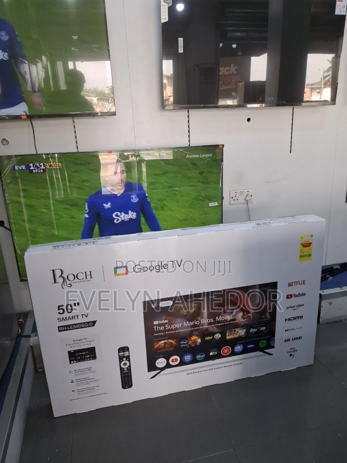 Affordable Roch 50 Inches Smart Google Tv Plus Free Wall Mount