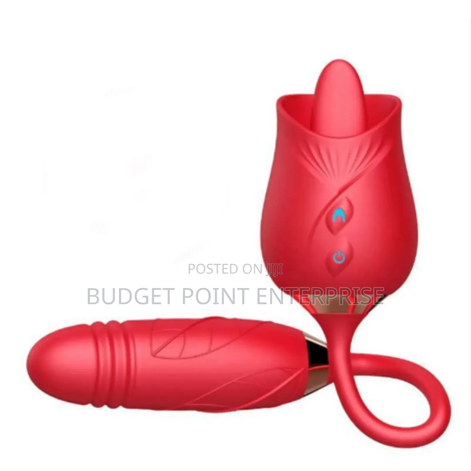 2in1 Rose Licking Tongue Vibrator - Red
