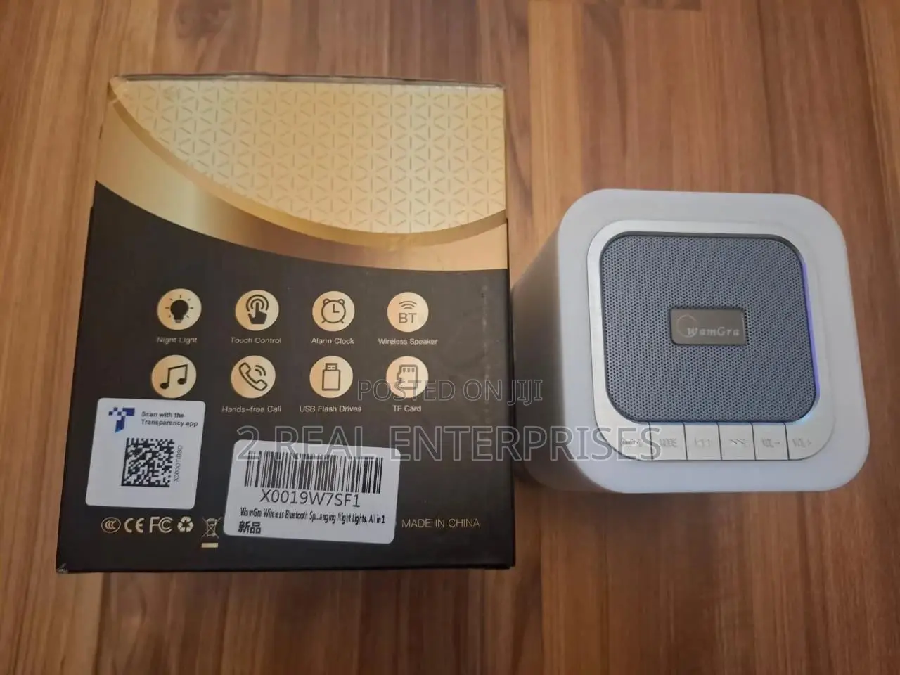 Wamgra Alarm Clock Bluetooth Speaker Night Light Color Changing