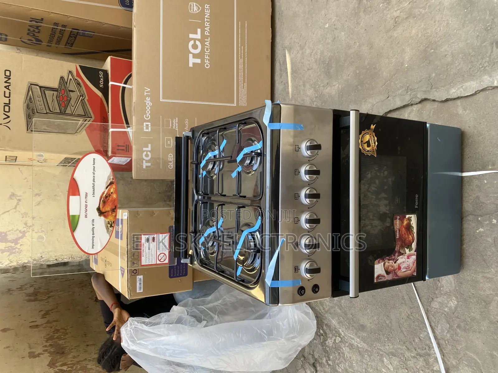 Ferre 4burner 50x60 Gas Cooker With Oven Grill