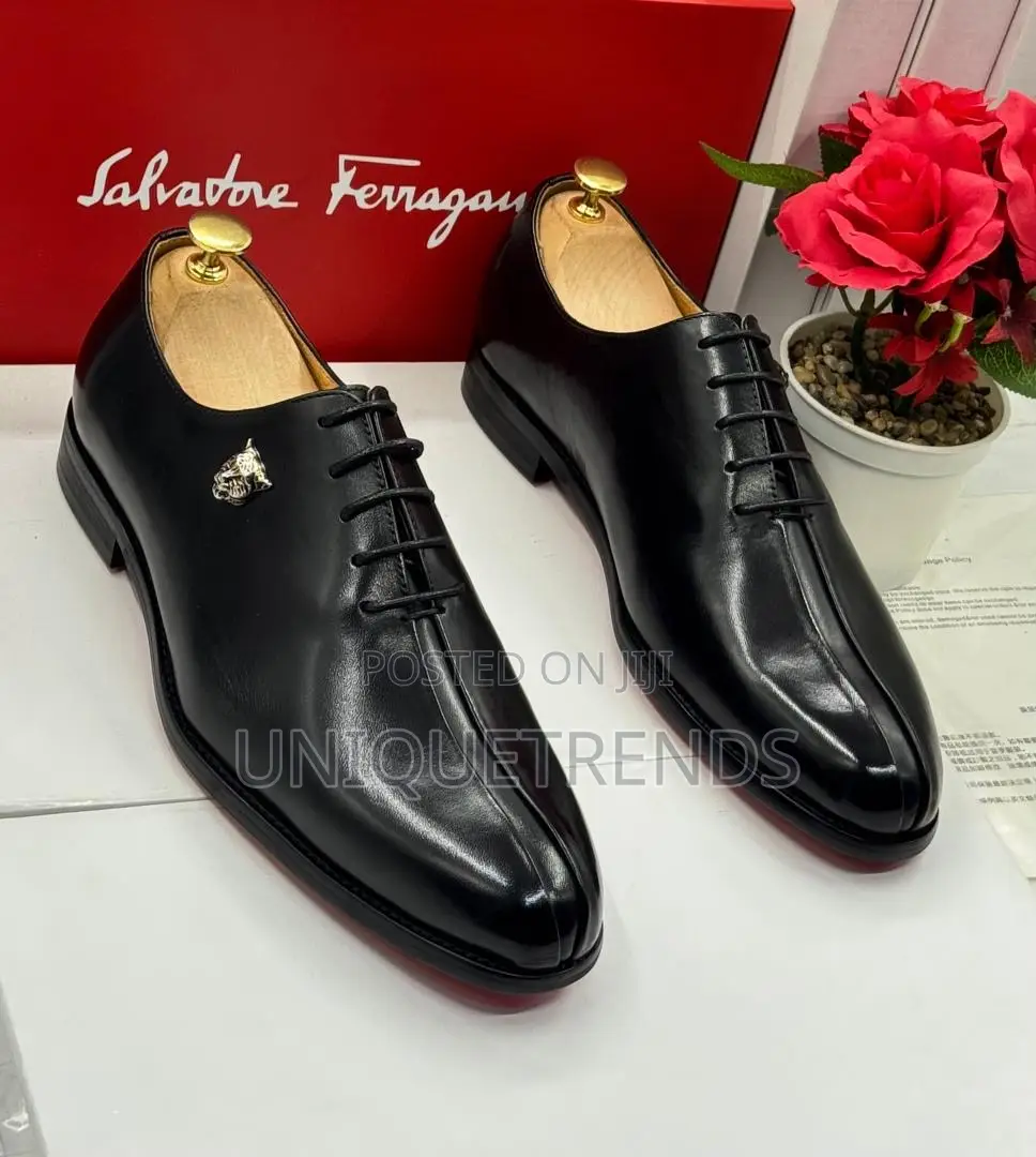 Executive Ferragamo Derby Shoes (Black Coffee)