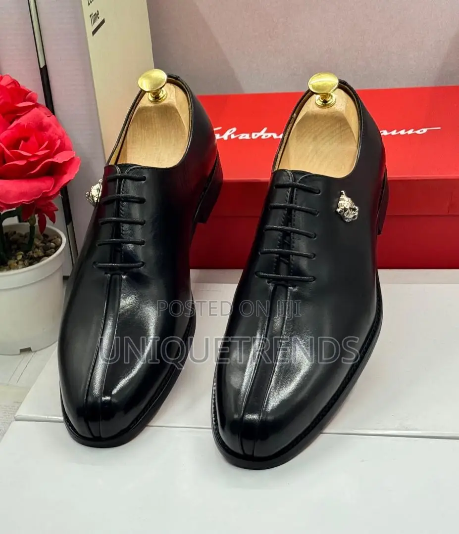 Executive Ferragamo Derby Shoes (Black Coffee)