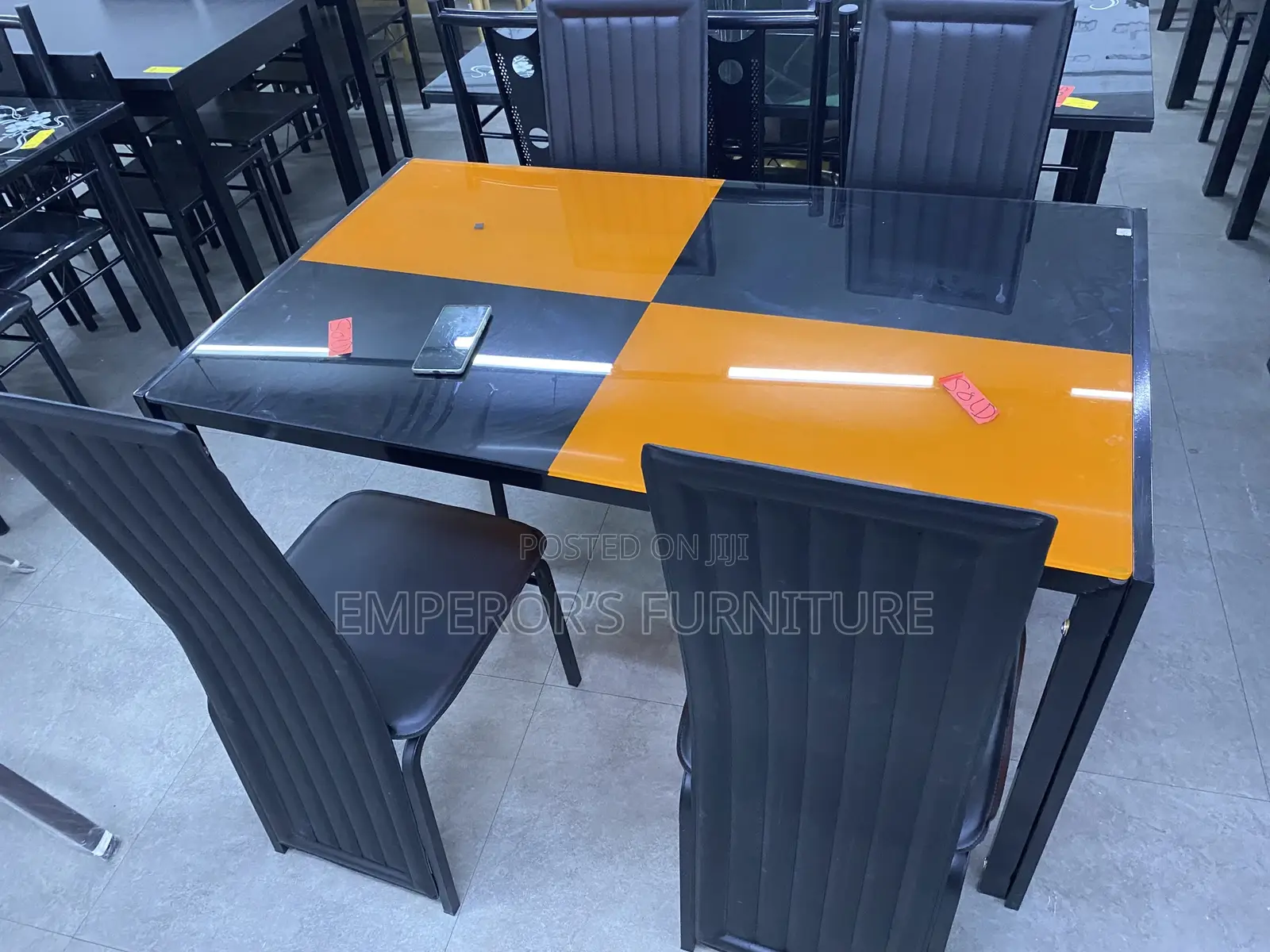 Quality Modern Glossy Glass Dining Set