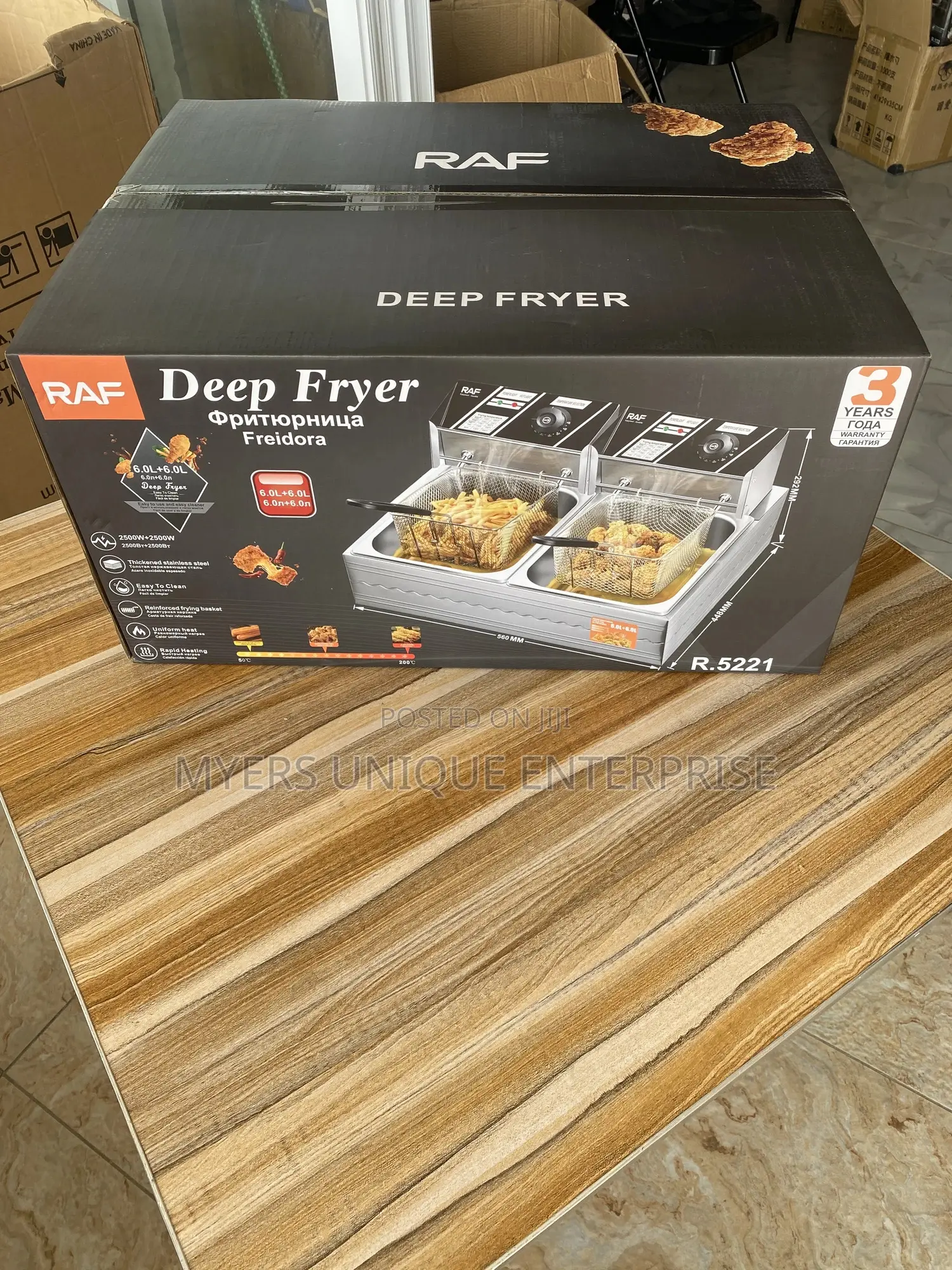 Rapid Heat Raf 12l Double Deep Fryer