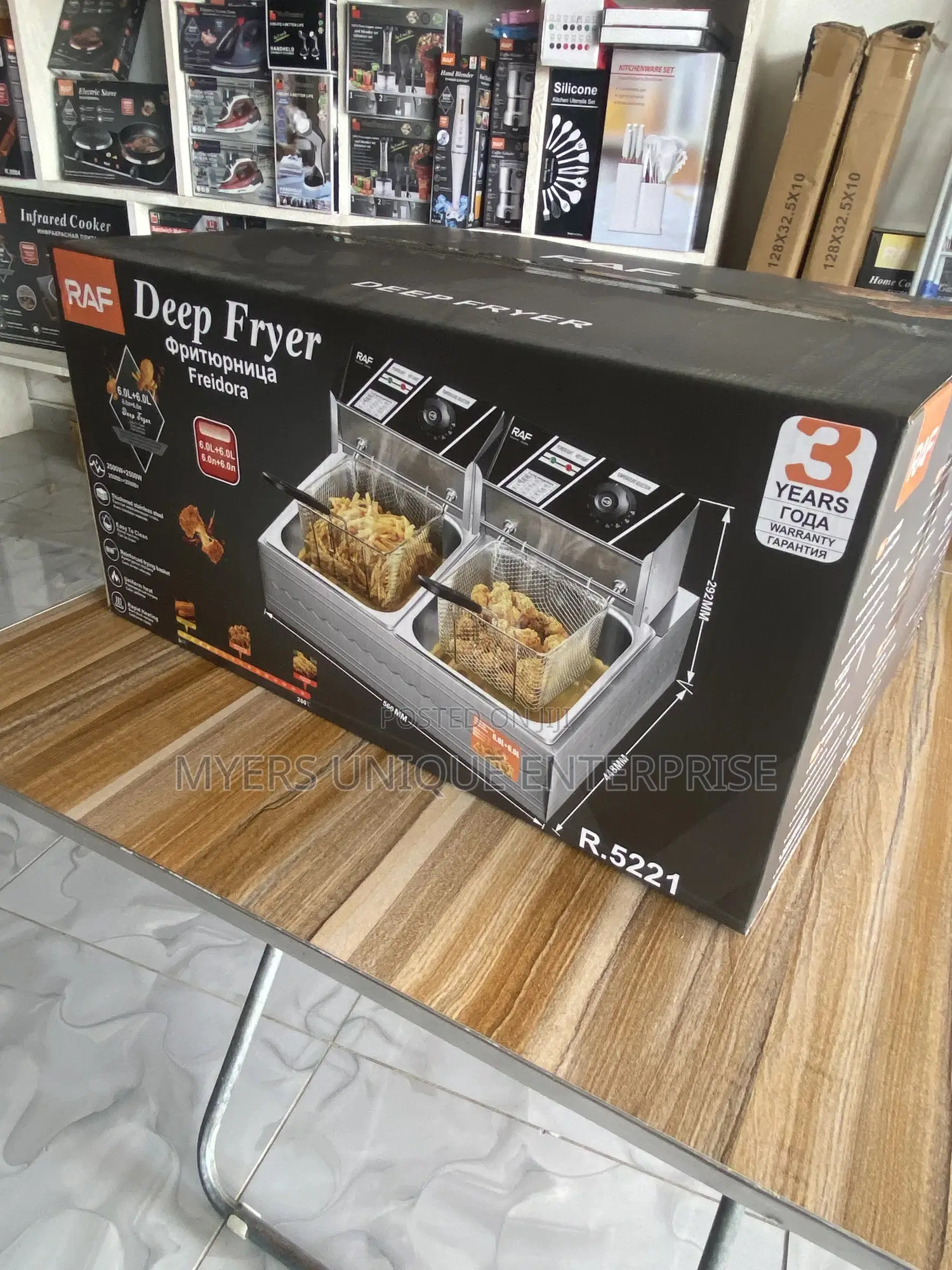 Raf 12l Double Deep Fryer With Reinforced Basket (2500w)