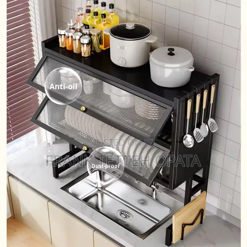 Over Sink Kitchen Rack/ Drain Drying Rack Double Cover