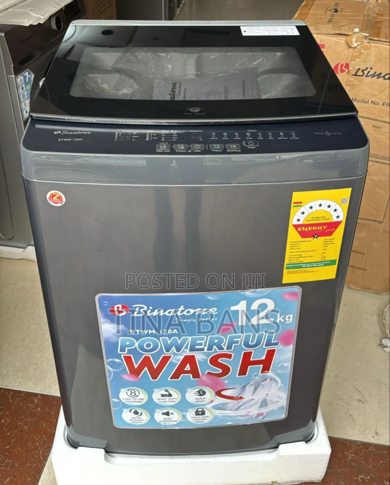Binatone 12 Kg Fully Automatic Top Load Washing Machine