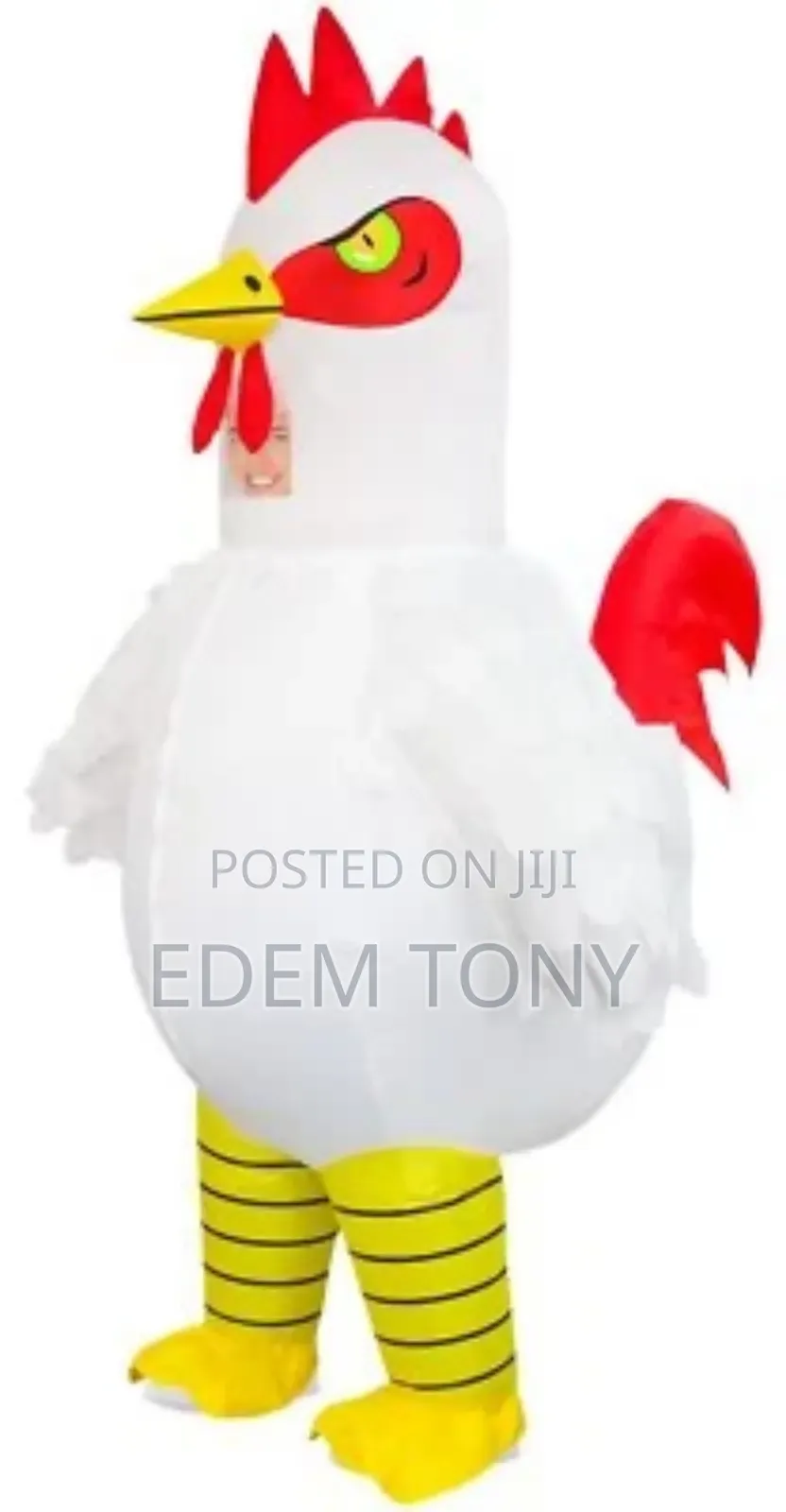 An Adult Inflatable Chicken Costume