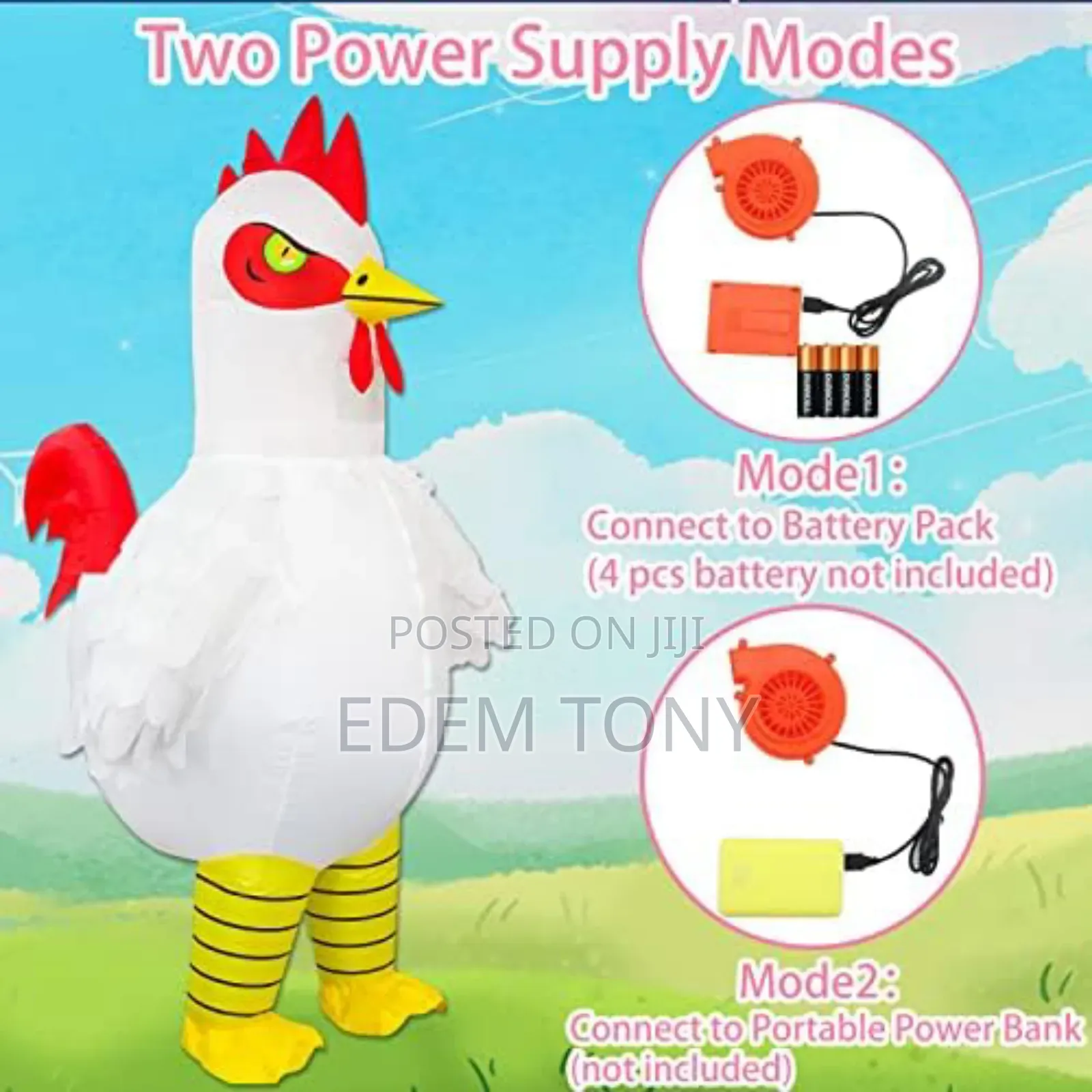 An Adult Inflatable Chicken Costume