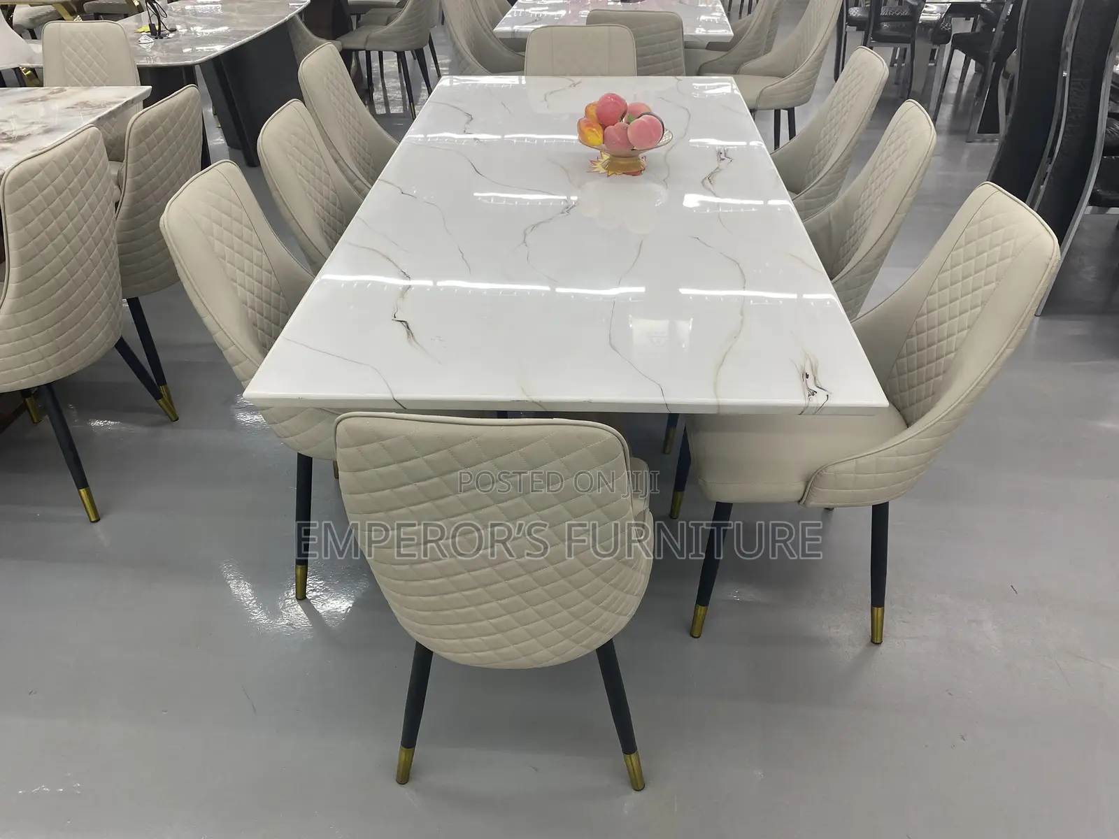 Eight Seater Classy Marble Dining Set