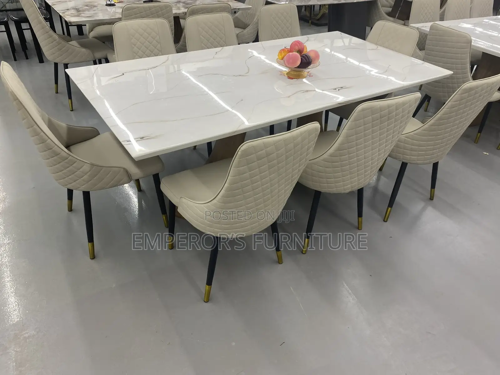 Eight Seater Classy Marble Dining Set