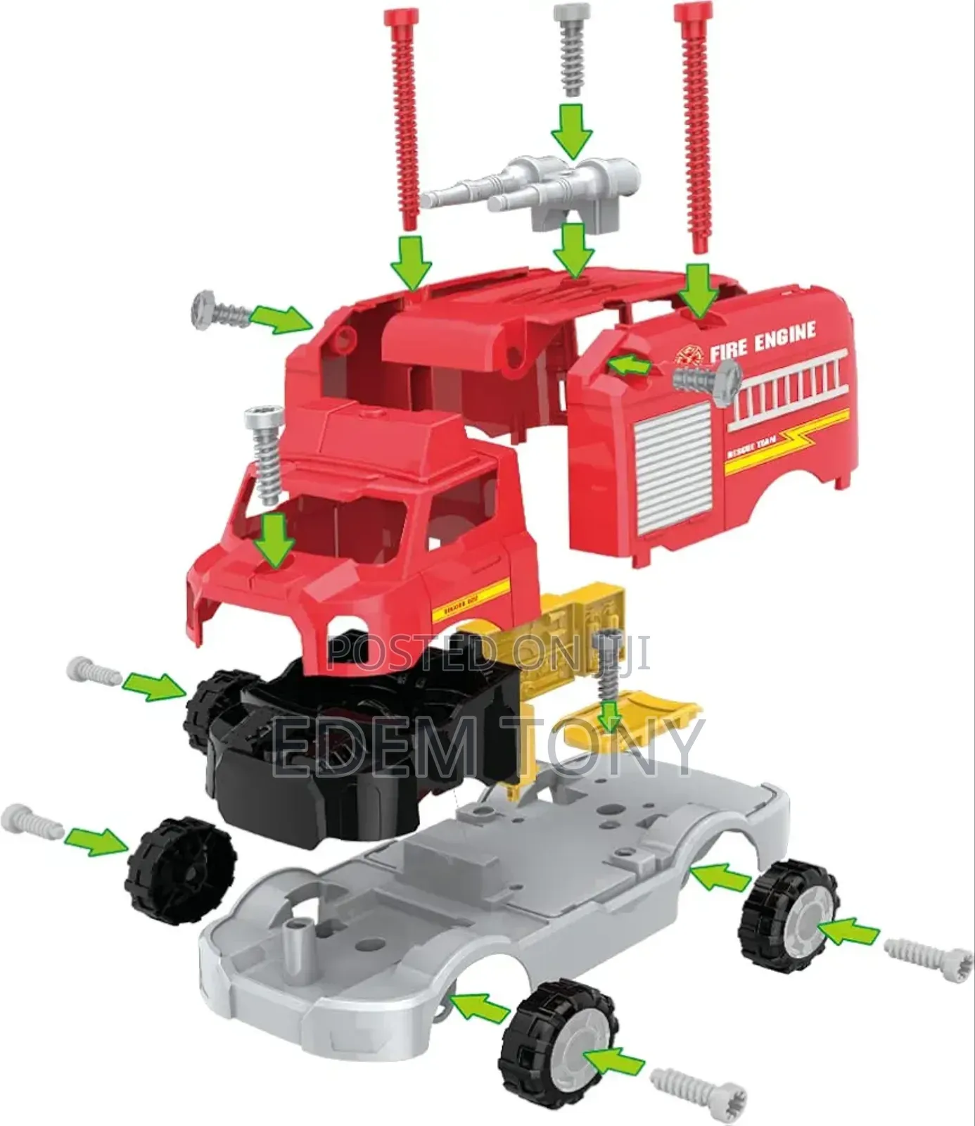 This Is a Take-Apart Toy Fire Engine for Children