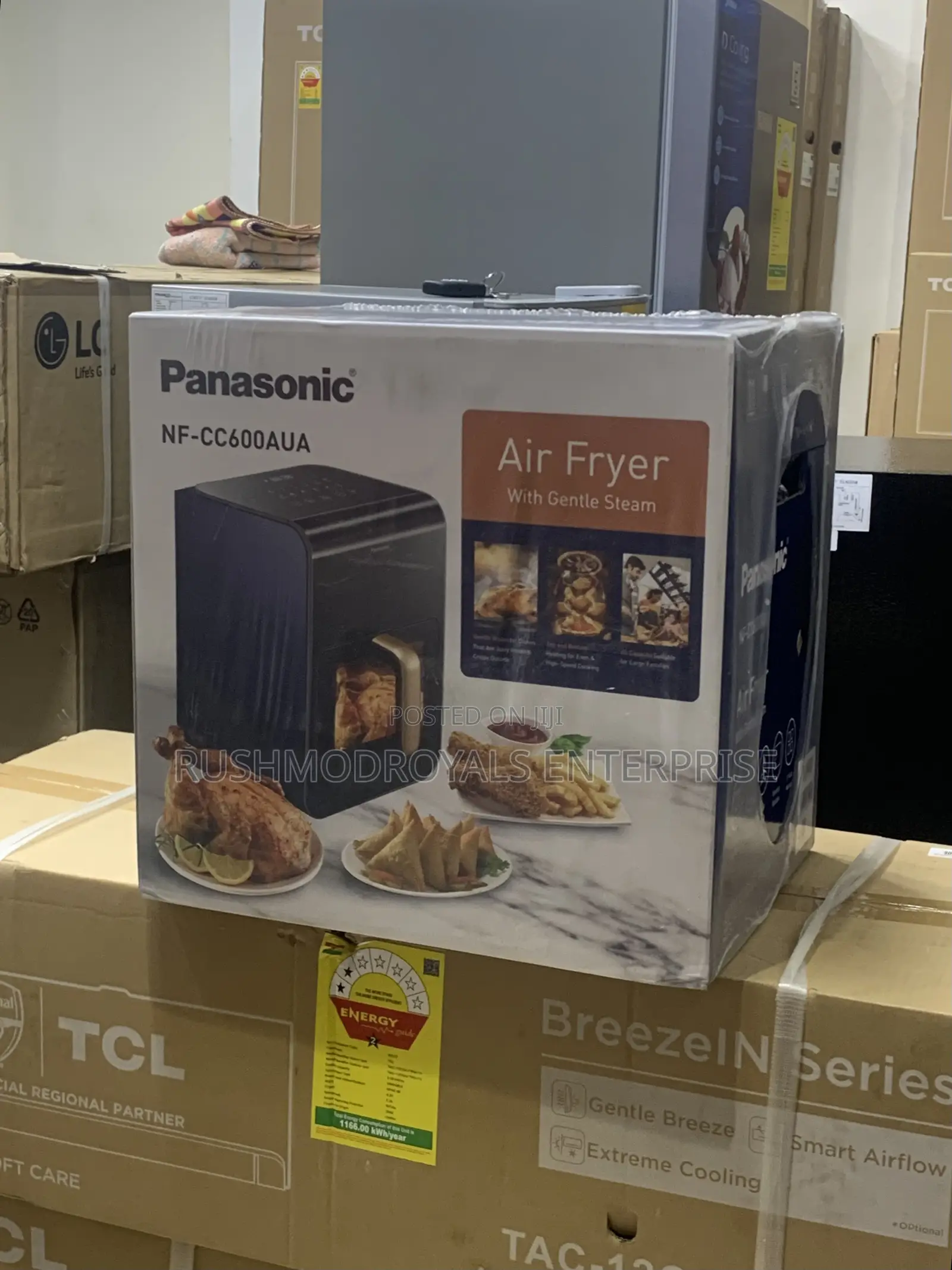 Panasonic Air Fryer Nf-Cc600, 6 Liters, Gentle Steam, Viewing Window