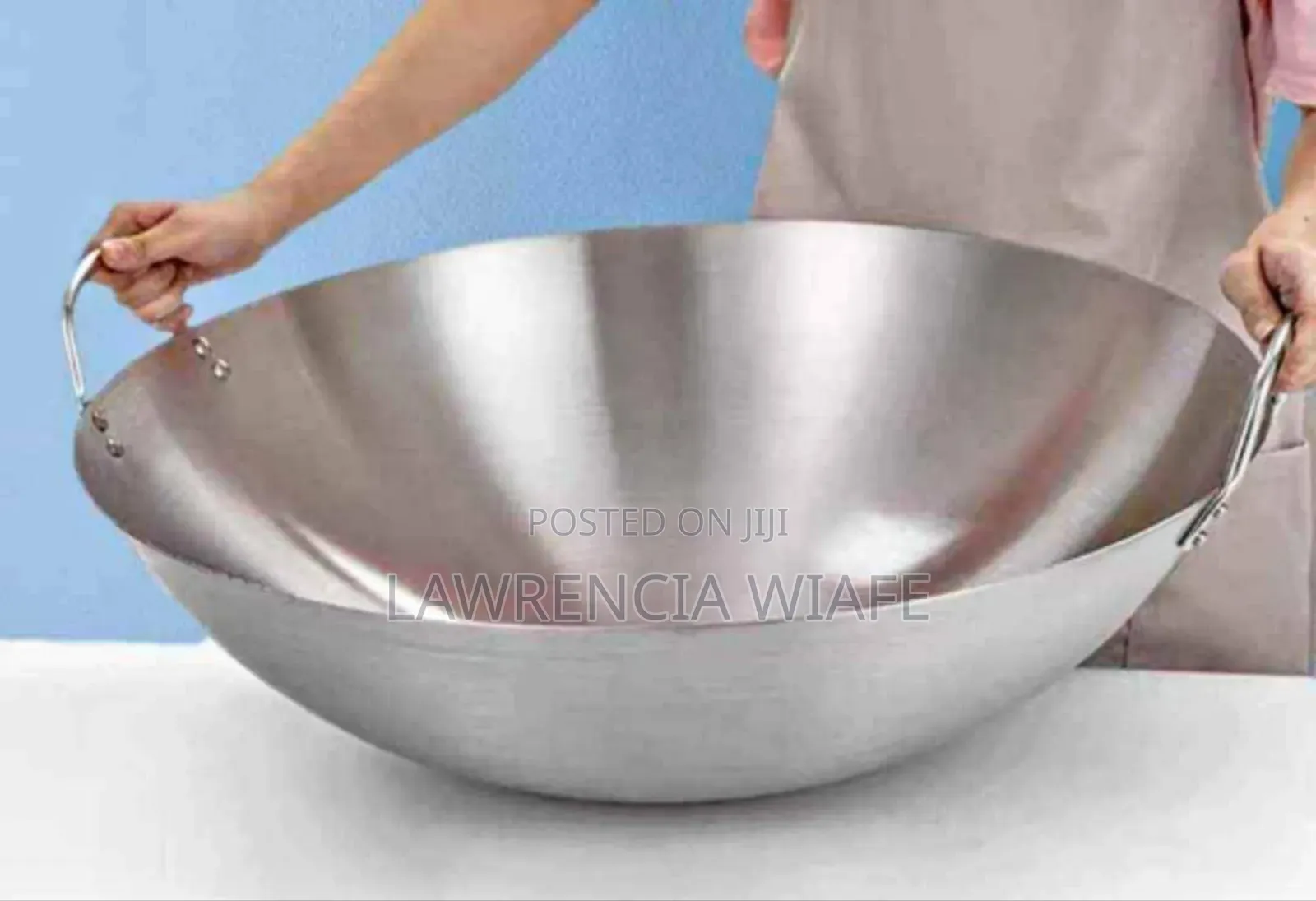 45cm Stainless Steel Wok