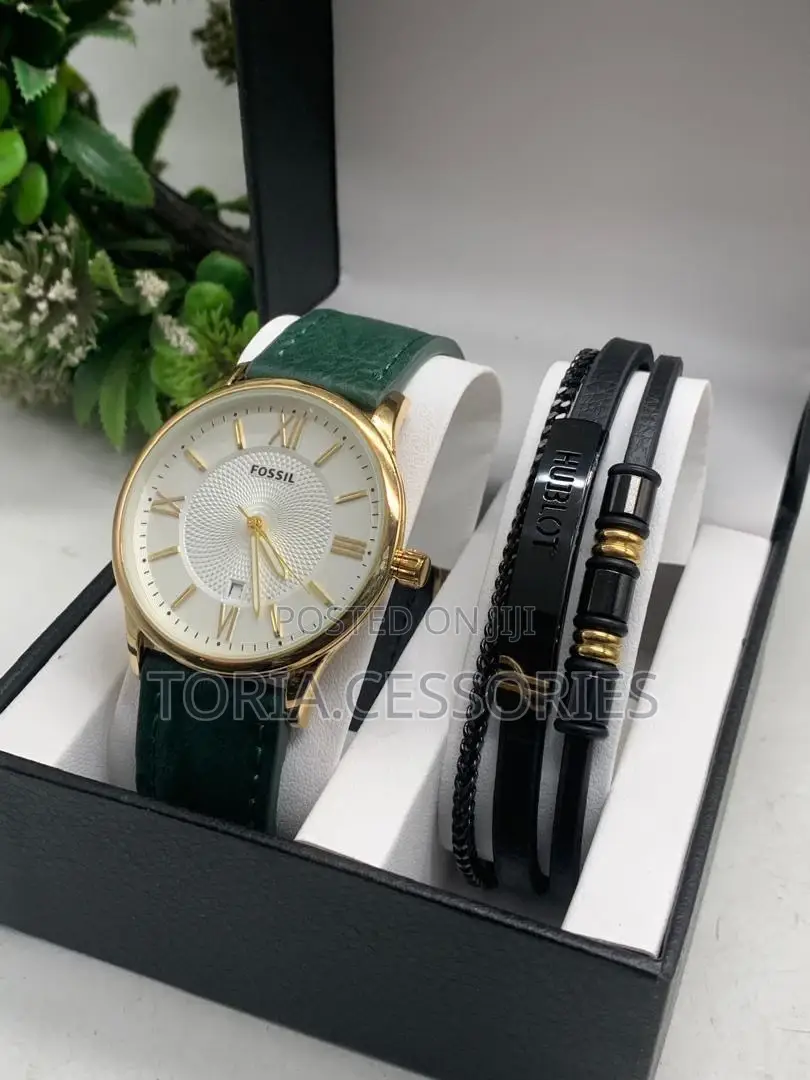 Watch With Leather Bracelet for Men