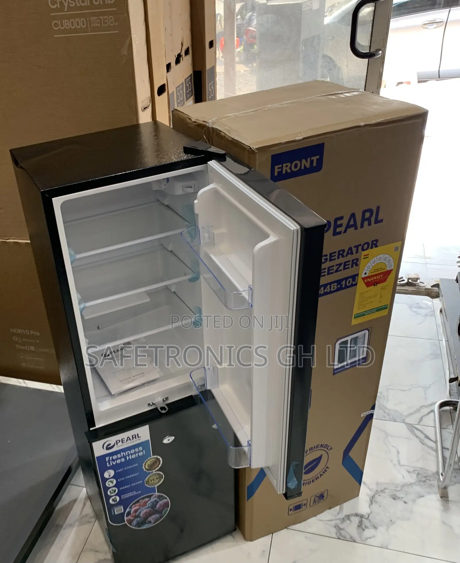 New Ultra Modern Pearl Bottom Mount 102l Grey Pf-144b-10j Fridge