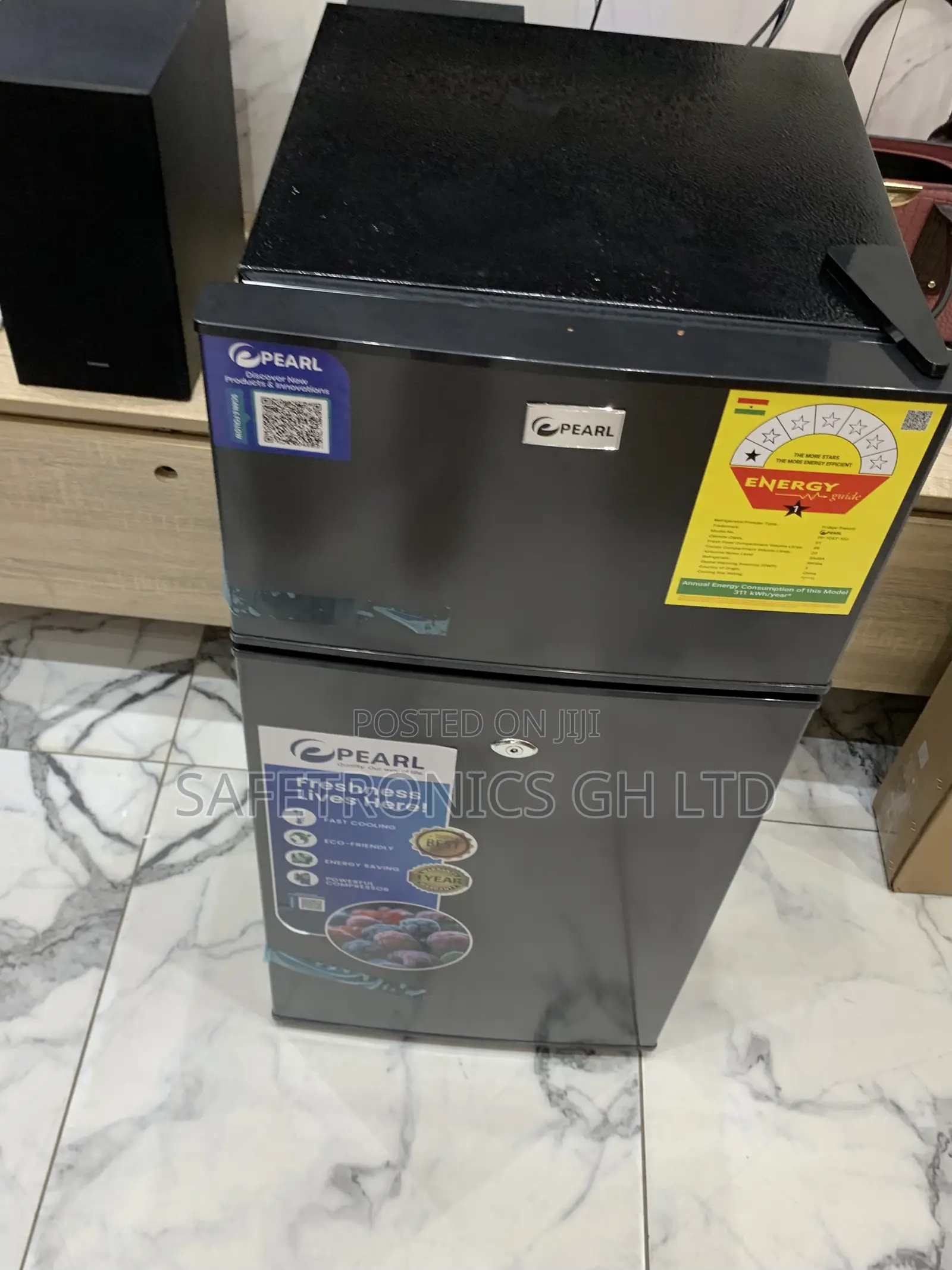 Accurate Sealed Grey Electric Pearl Pf-108t Top Mount Fridge