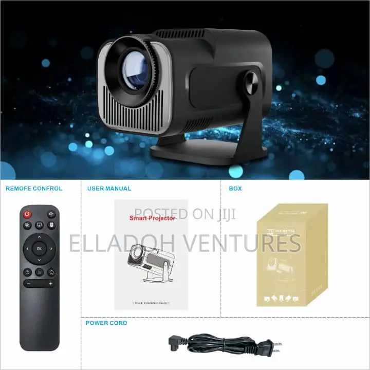 Hy320 Mini Projector Tv Box (Free Sport Matches) + Projector Screen
