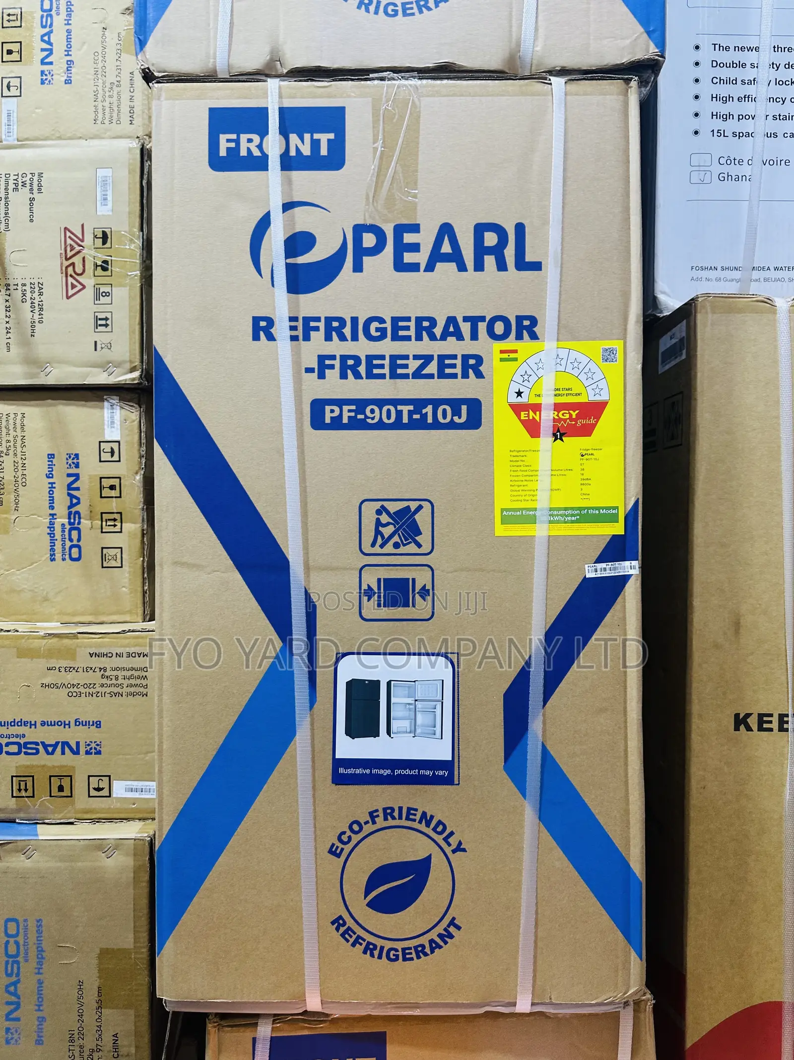 Very Convenience Pearl 2 Doors 90 Liters Black Table Top Fridge