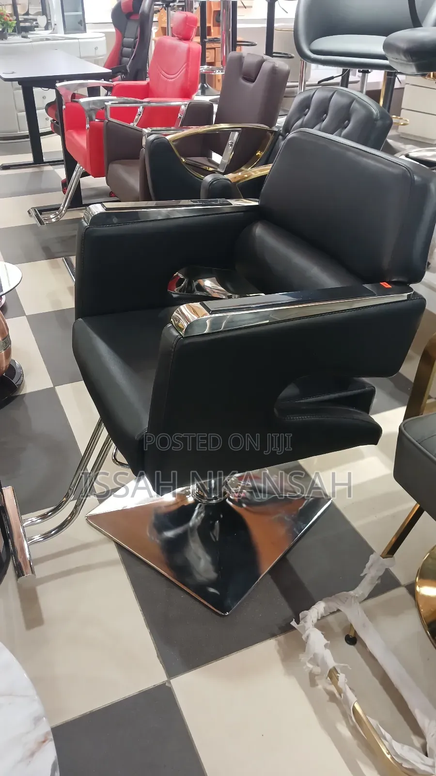 Black Barbering Chair