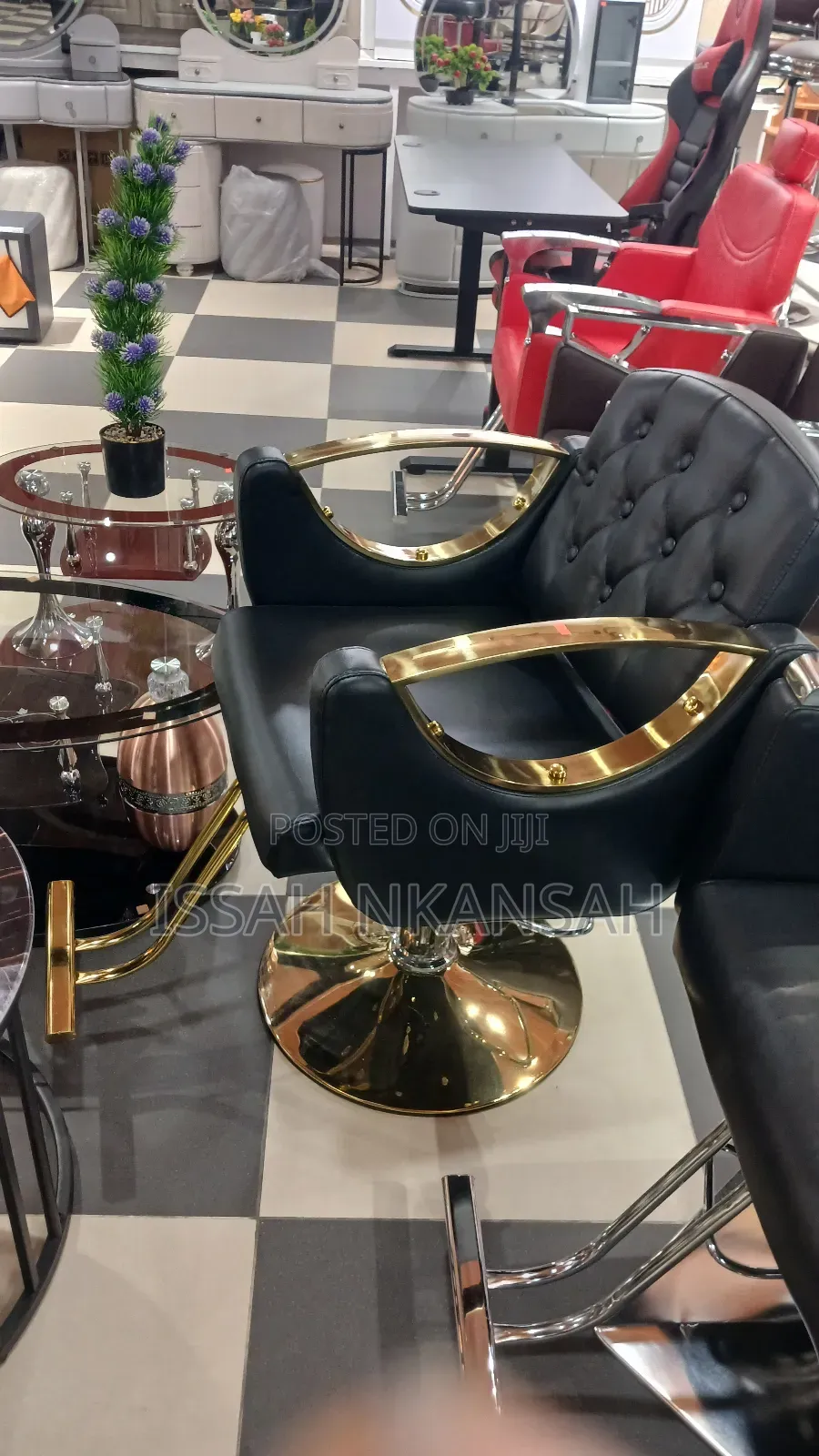 Black Barbering Chair