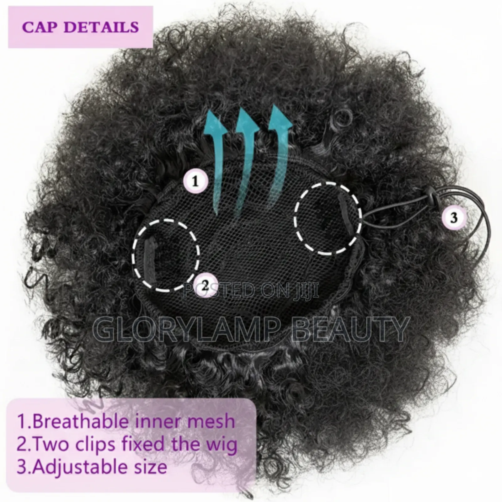 Afro Curly Drawstring Ponytail – Afro Puff Bun Extension – Black
