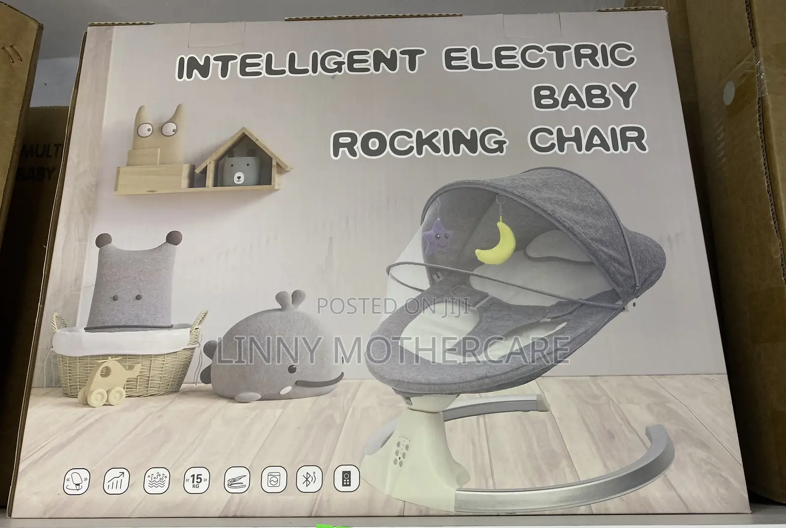 3-in-1 Electric Baby Swing With Remote Bluetooth.