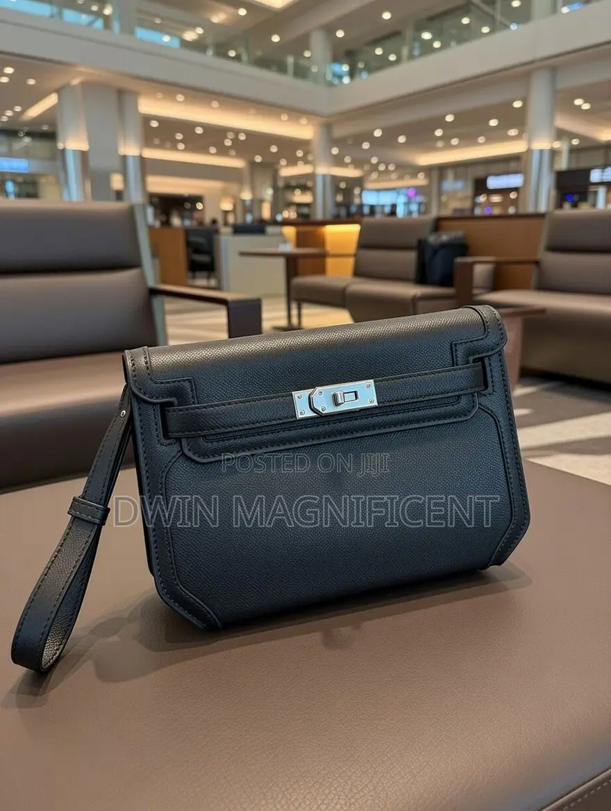 Hermes Pochette Kelly Depeches Canvas and Leather Multicolour