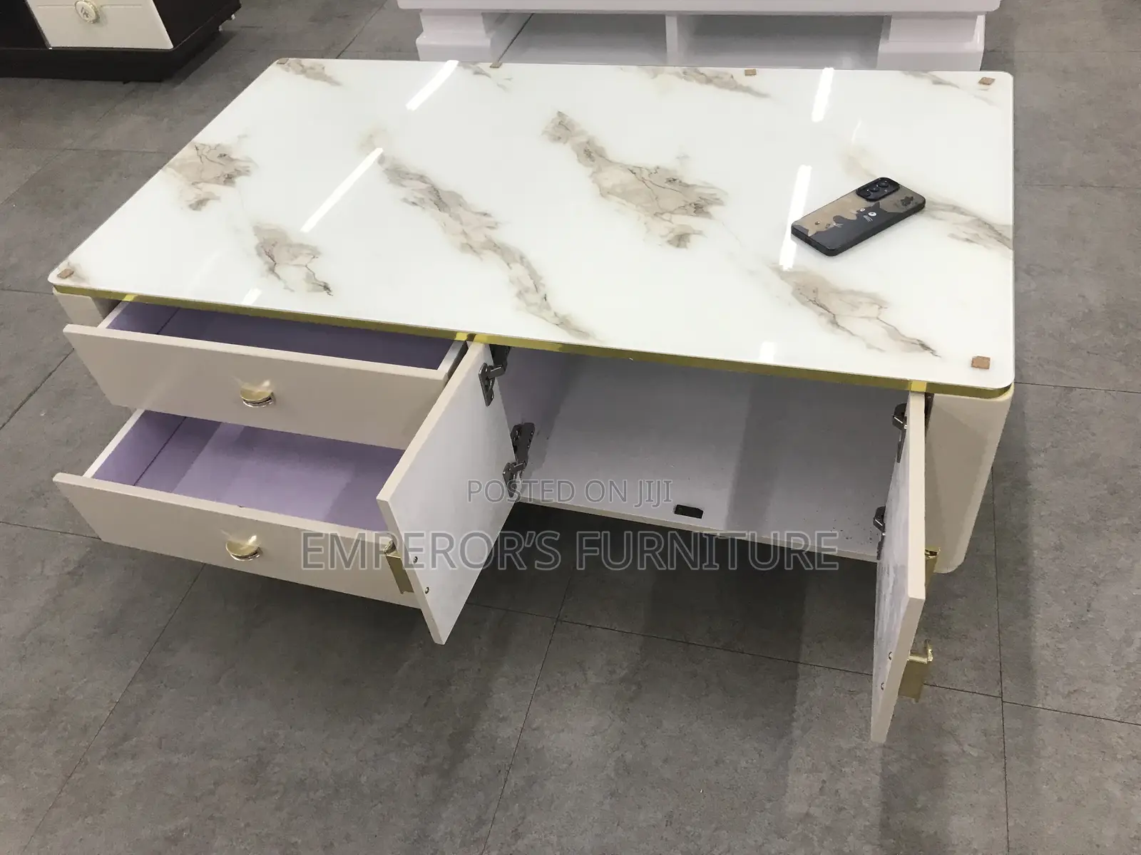 Classy Strong Marble Top Center Table
