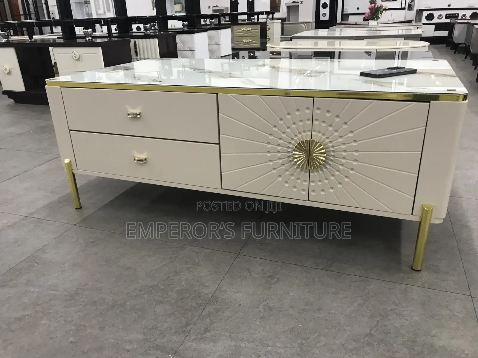 Classy Strong Marble Top Center Table