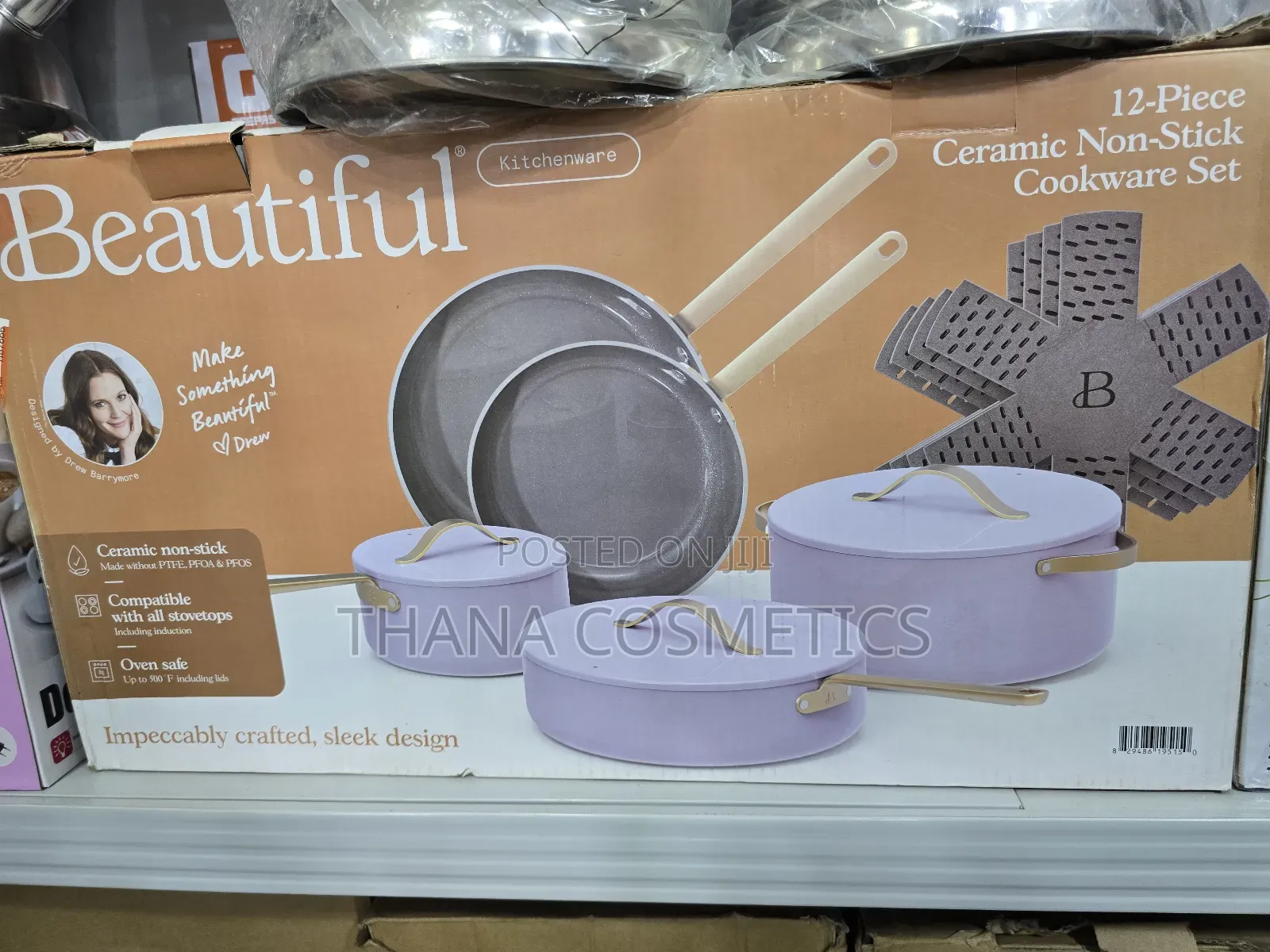 Beautiful 12pcs Ceramic Nonstick Cookware