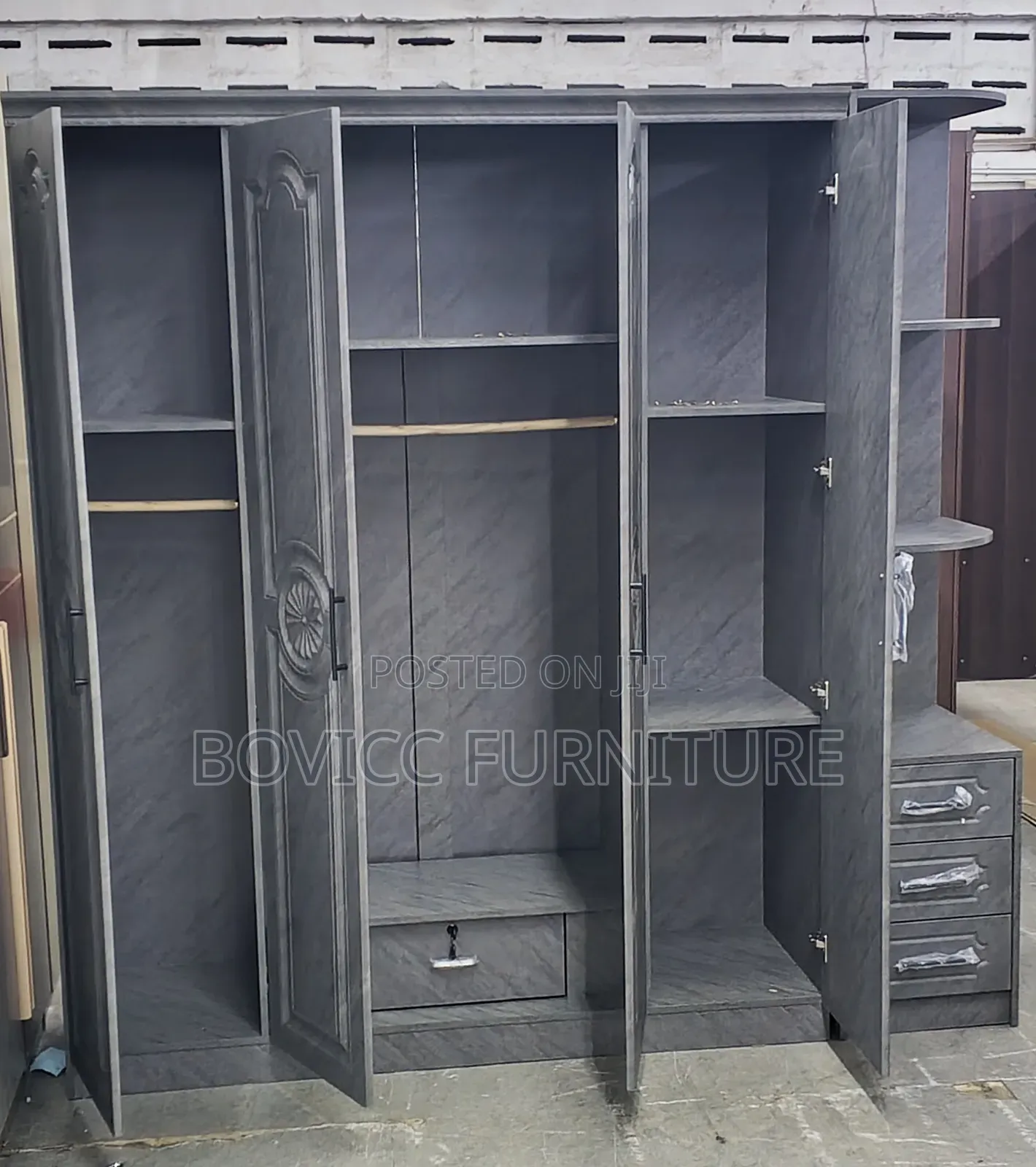 Wardrobe With Side Cabinet