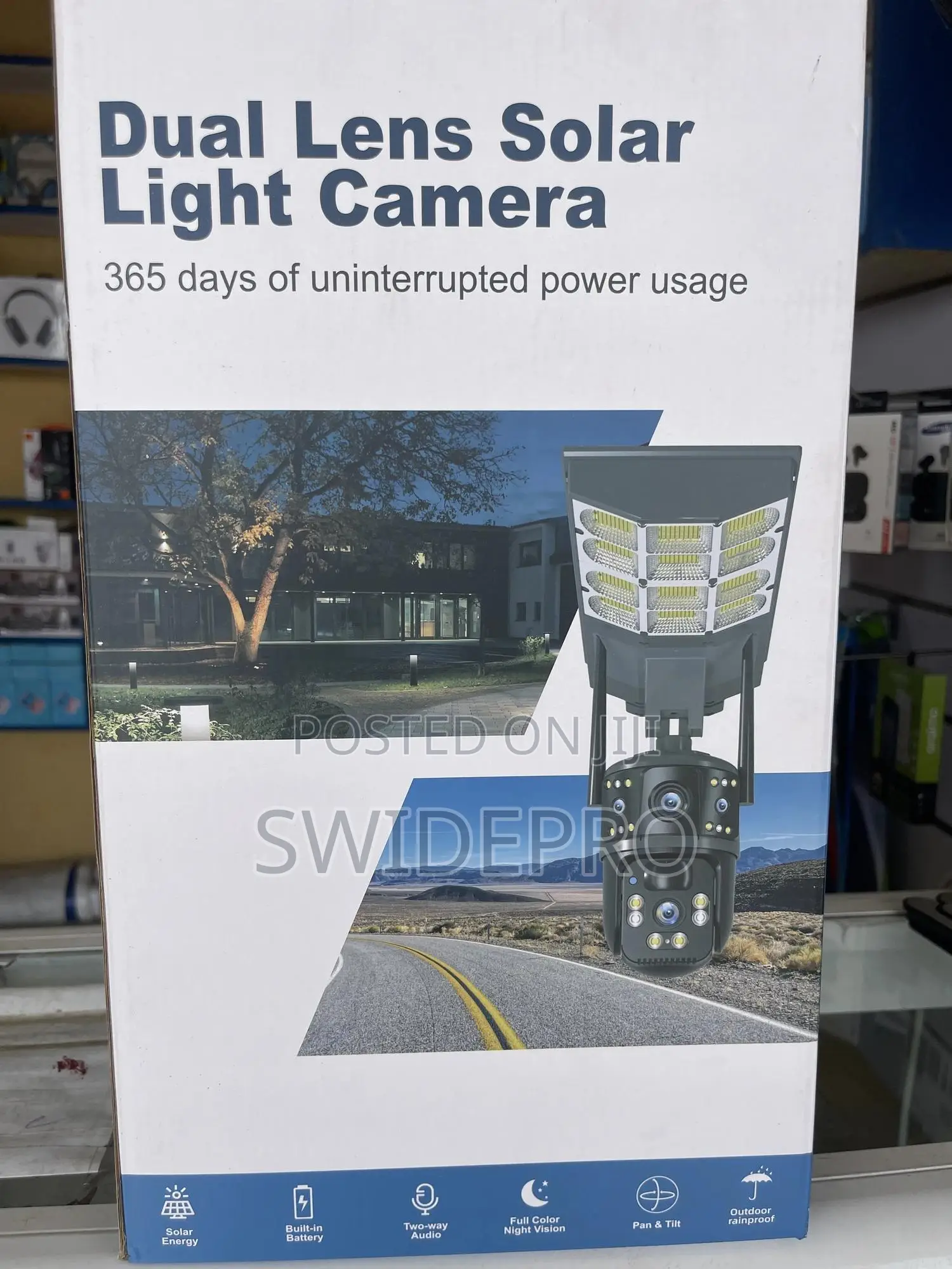 All Network 4g Sim Dual Lens Solar Streetlights +Cctv Camera