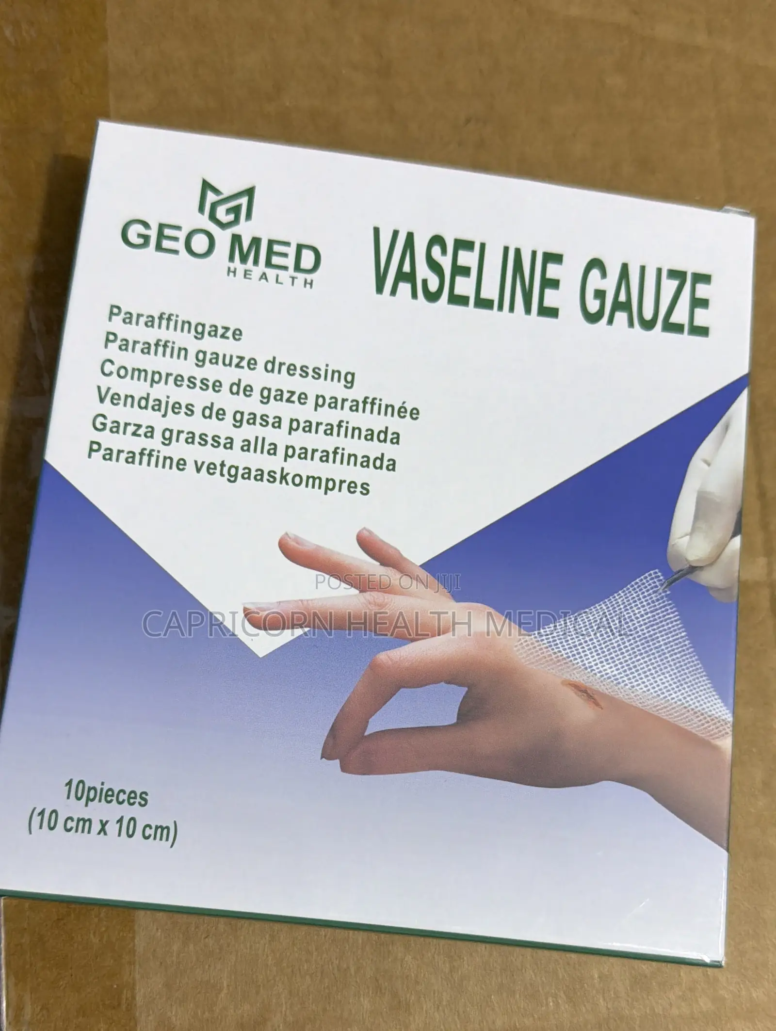 Vaseline or Paraffin Gauze 10x10cm