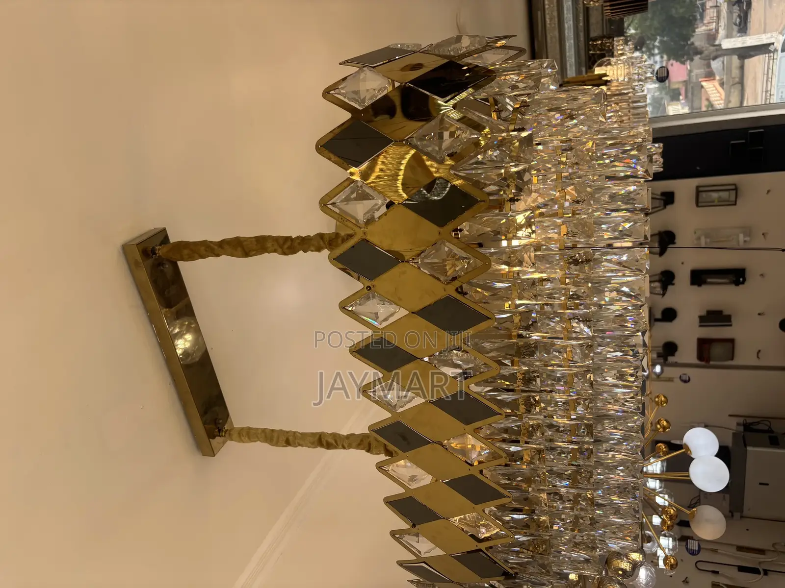 Oval Plated Chandelier