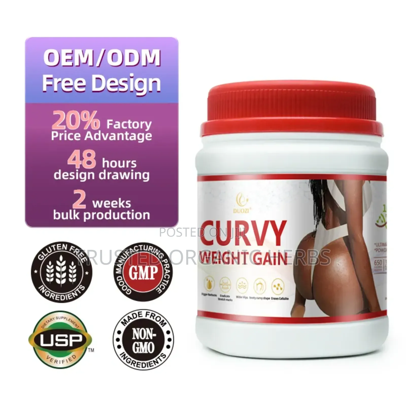 Curvy Weight Gain Powder Hips Enlargement Breast Enlargement