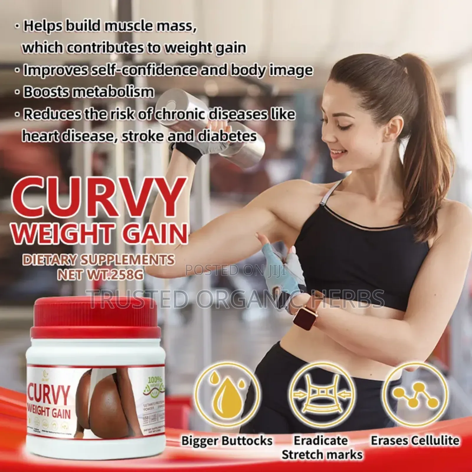 Curvy Weight Gain Powder Hips Enlargement Breast Enlargement