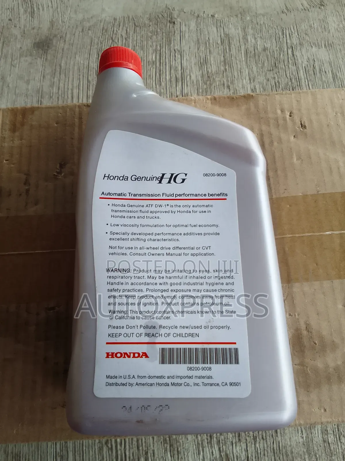 Honda Genuine Atf Dw-1 1l