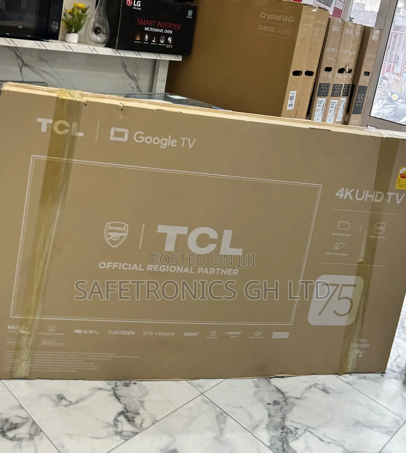 High Authentic TCL 75 Inch Smart Led Uhd P755 Google Tv