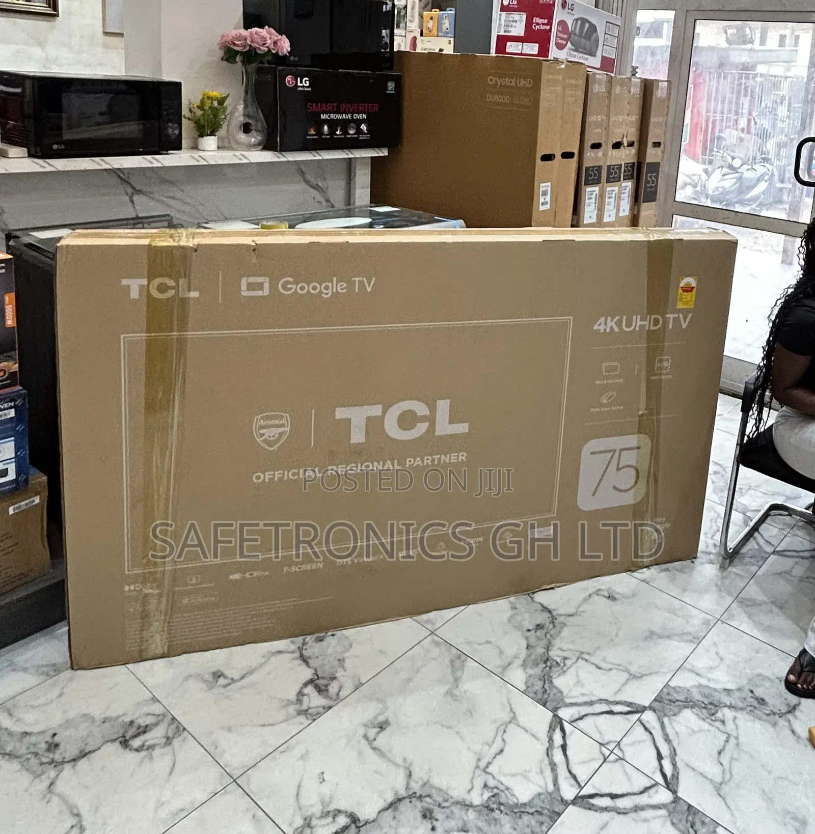 High Authentic TCL 75 Inch Smart Led Uhd P755 Google Tv