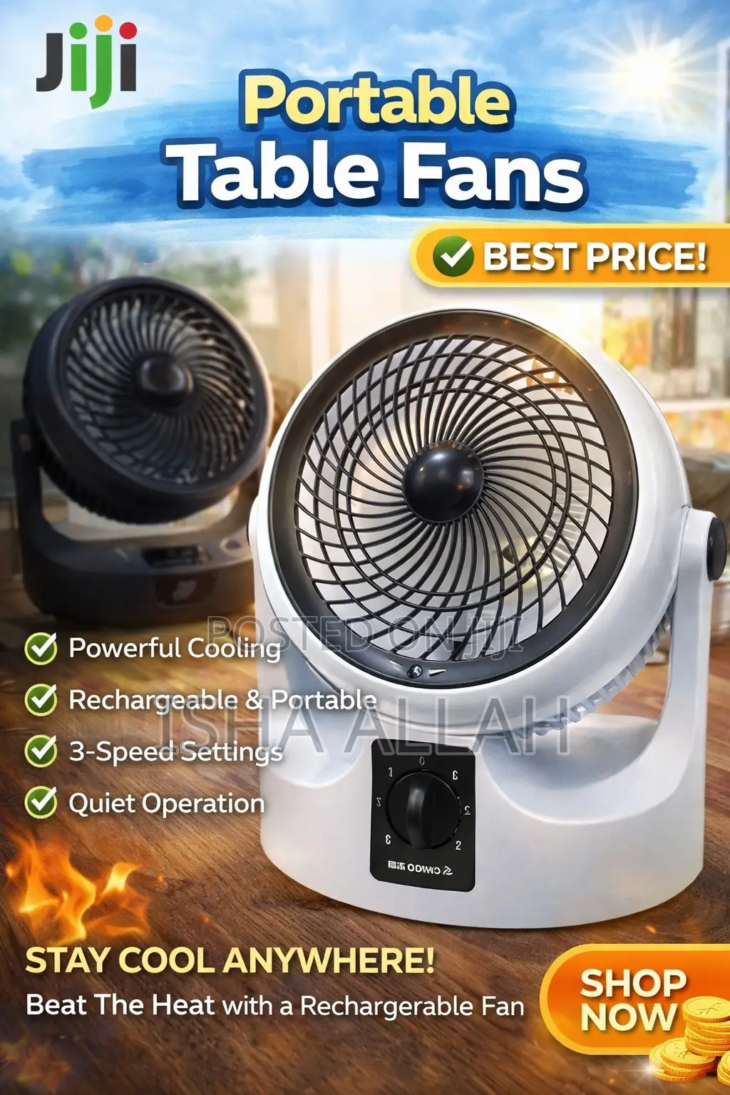 Coolbreeze Mini Table Fan